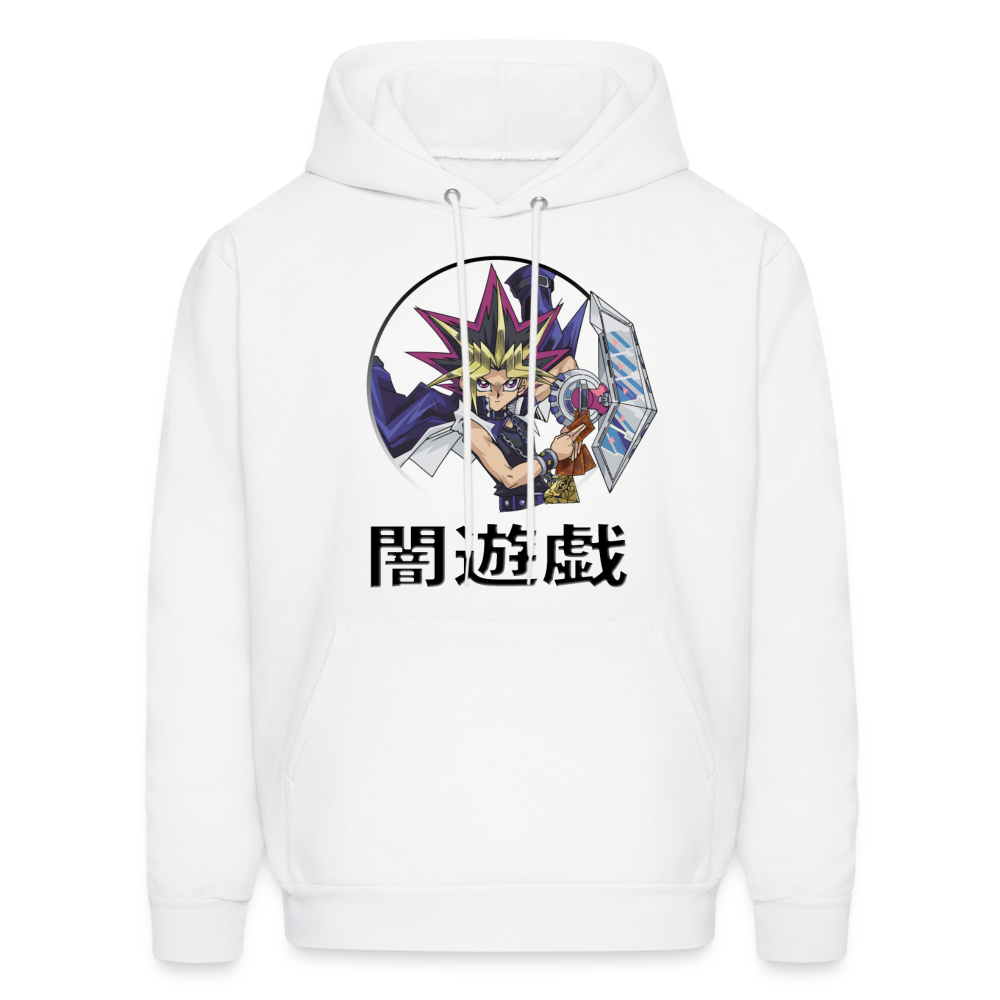 Dark Yugi Yu-Gi-Oh! Katakana Anime Hoodie Sweatshirt - white