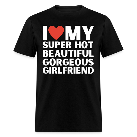I Love My Girlfriend Premium Unisex Classic T-Shirt - black