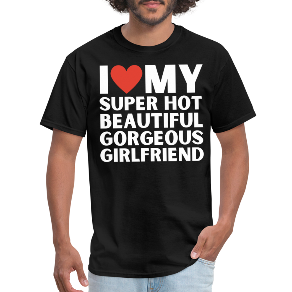 I Love My Girlfriend Premium Unisex Classic T-Shirt - black