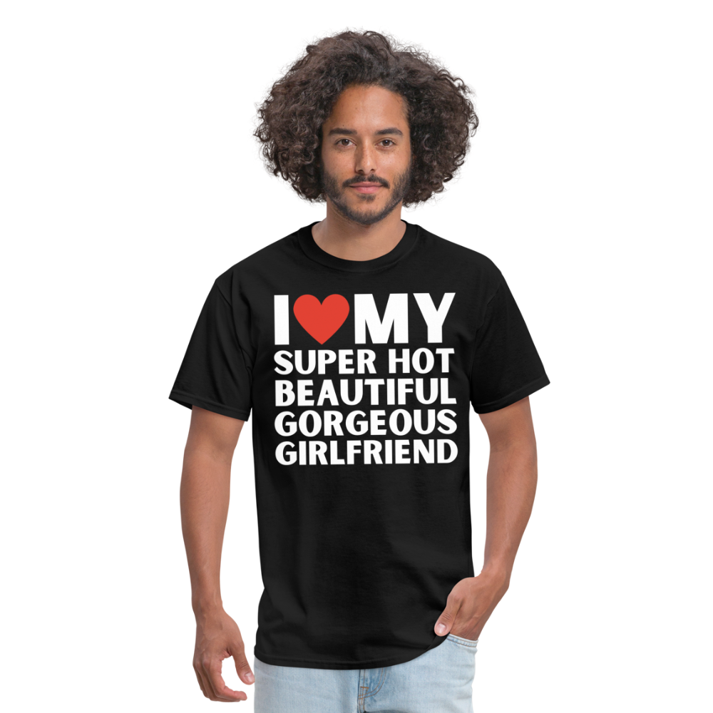I Love My Girlfriend Premium Unisex Classic T-Shirt - black