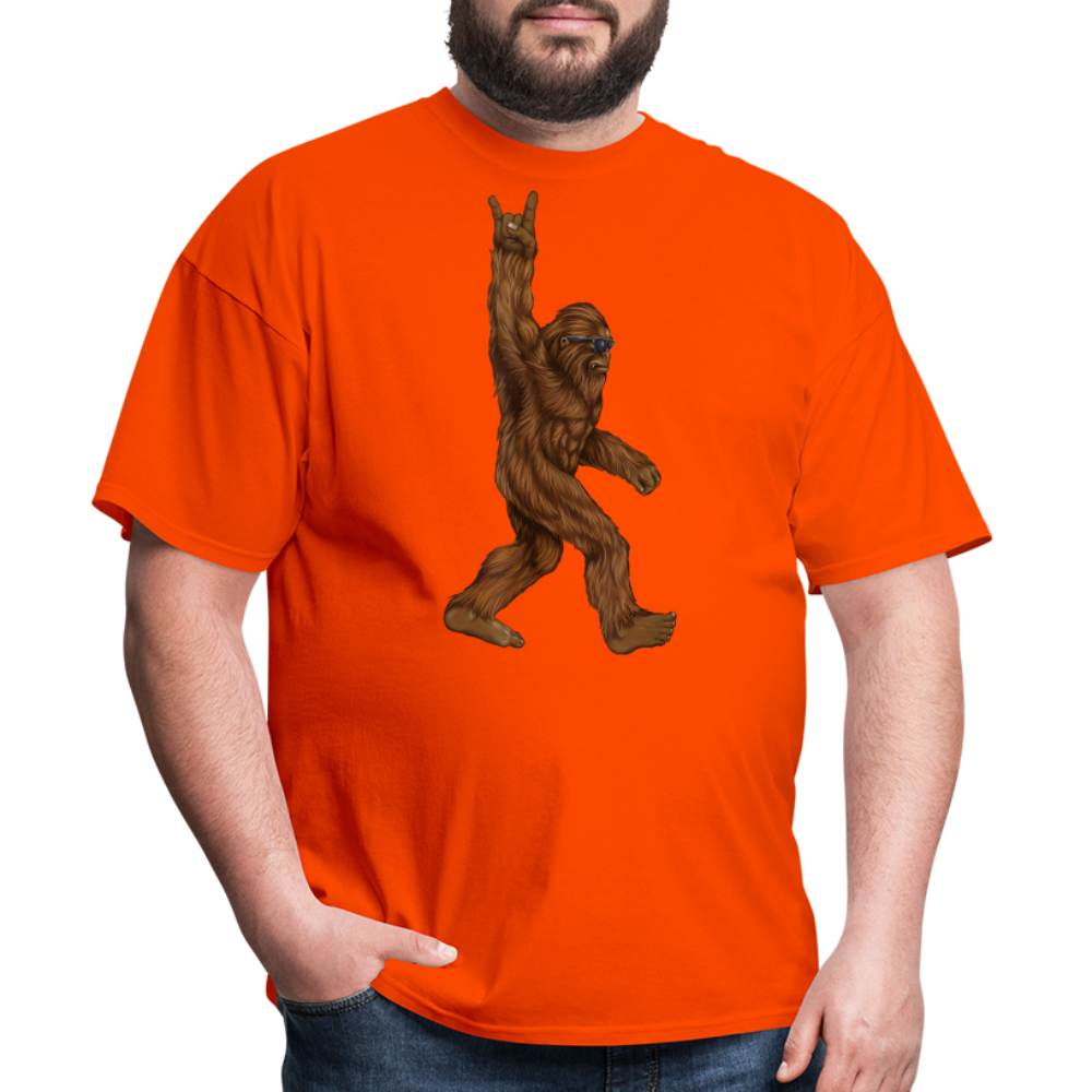 Rock On Bigfoot Sasquatch With Sunglasses Rock And Roll Graphic Tee Unisex Classic T-Shirt - orange