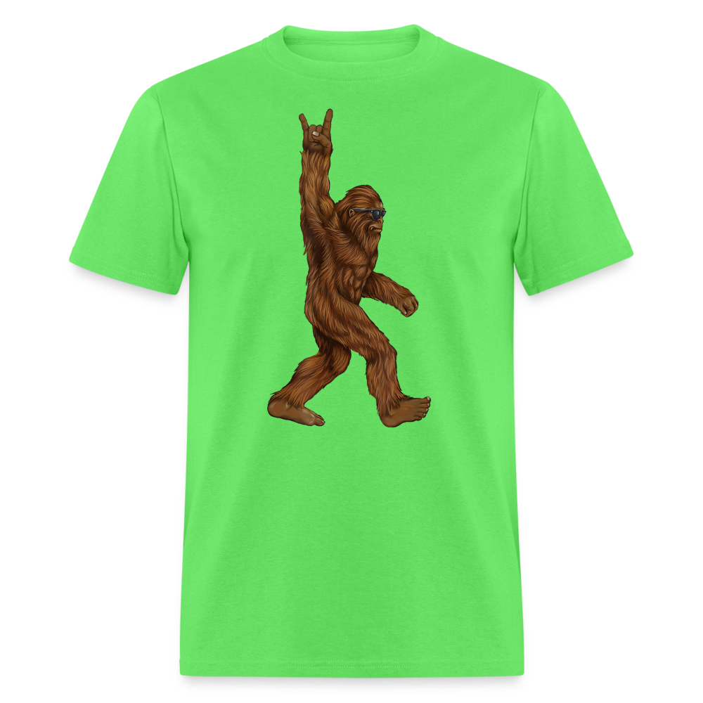 Rock On Bigfoot Sasquatch With Sunglasses Rock And Roll Graphic Tee Unisex Classic T-Shirt - kiwi