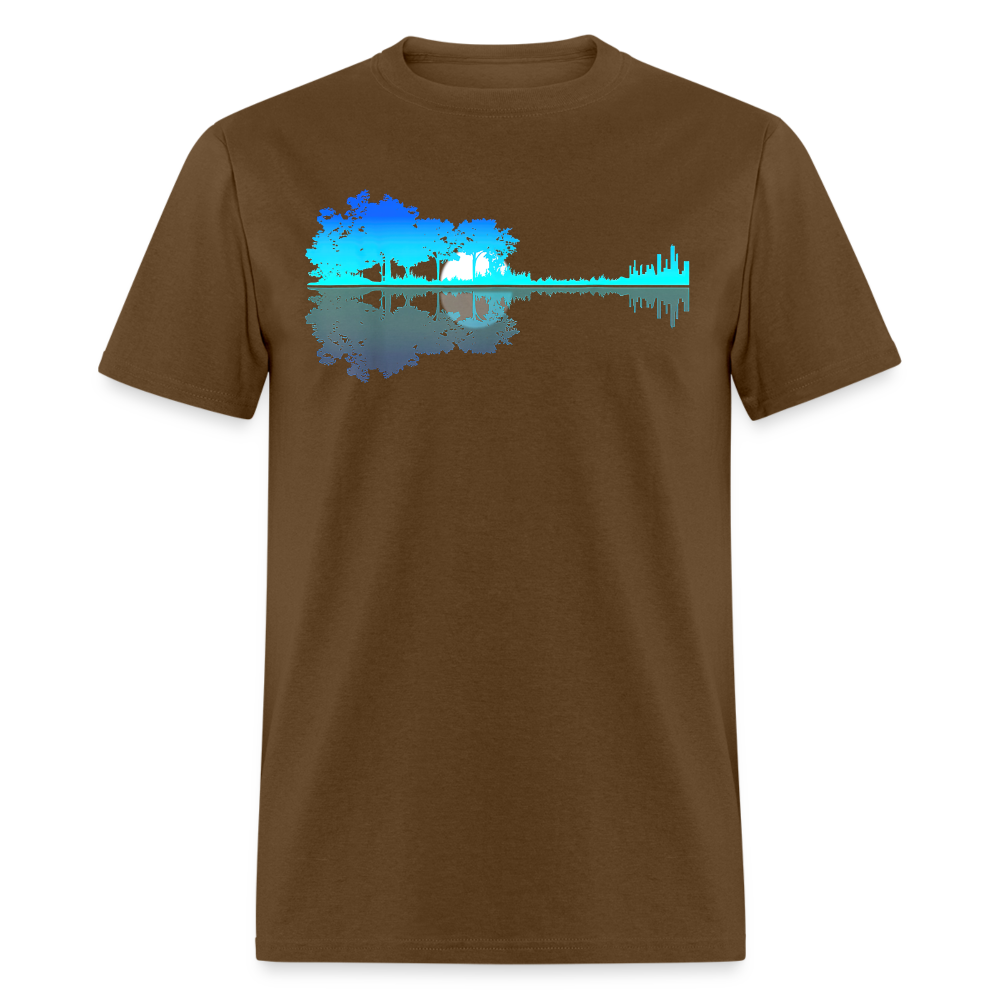 Guitar Lake Shadow Musician Graphic Tee Unisex Classic T-Shirt - brown