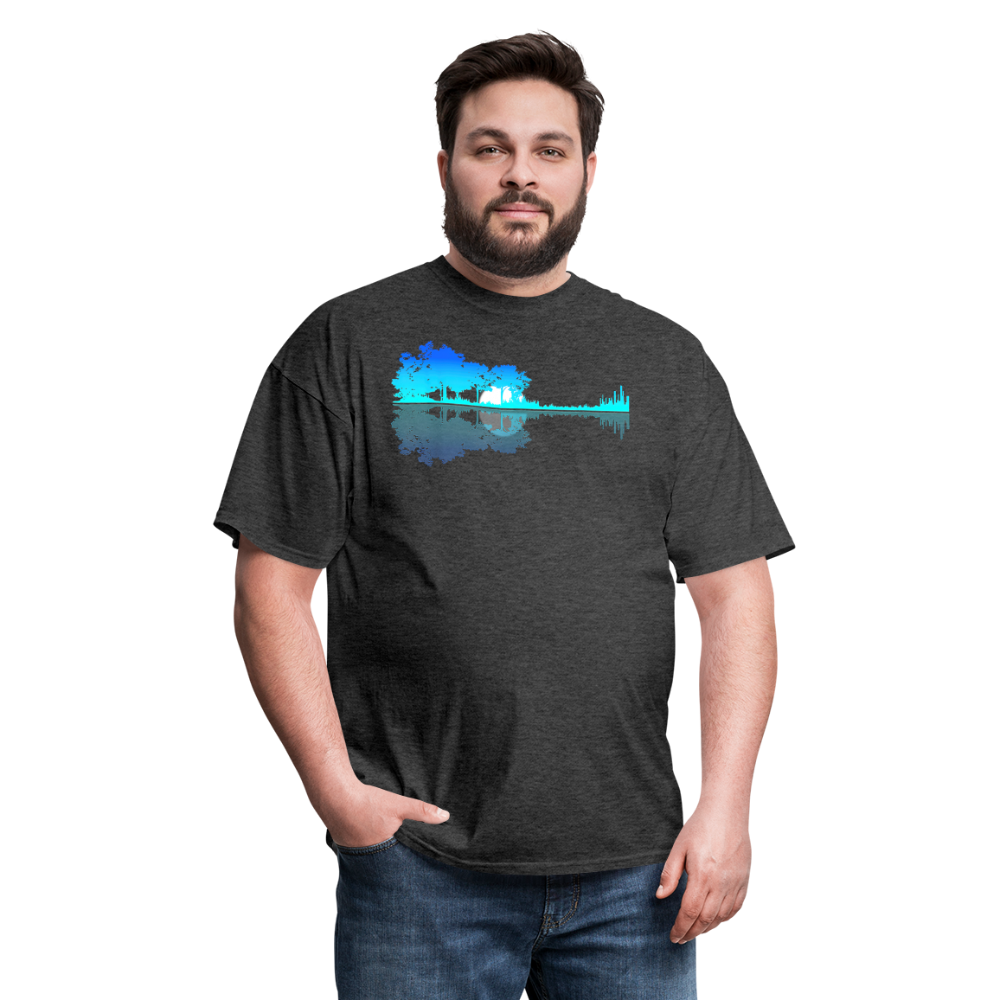 Guitar Lake Shadow Musician Graphic Tee Unisex Classic T-Shirt - heather black