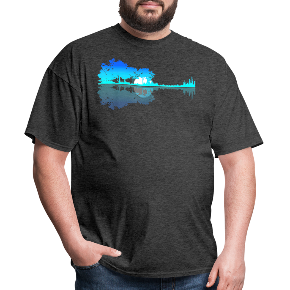 Guitar Lake Shadow Musician Graphic Tee Unisex Classic T-Shirt - heather black