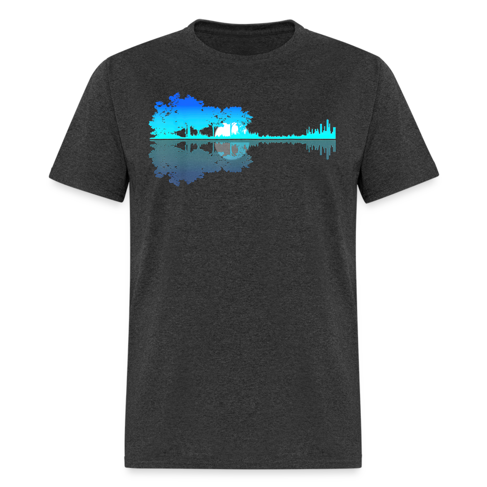 Guitar Lake Shadow Musician Graphic Tee Unisex Classic T-Shirt - heather black