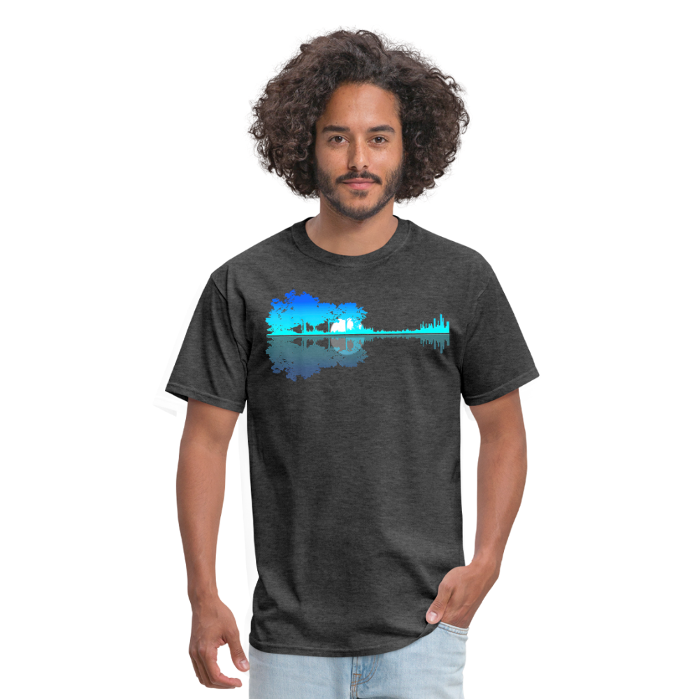 Guitar Lake Shadow Musician Graphic Tee Unisex Classic T-Shirt - heather black