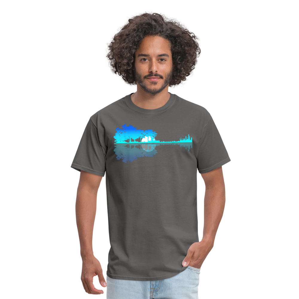 Guitar Lake Shadow Musician Graphic Tee Unisex Classic T-Shirt - charcoal