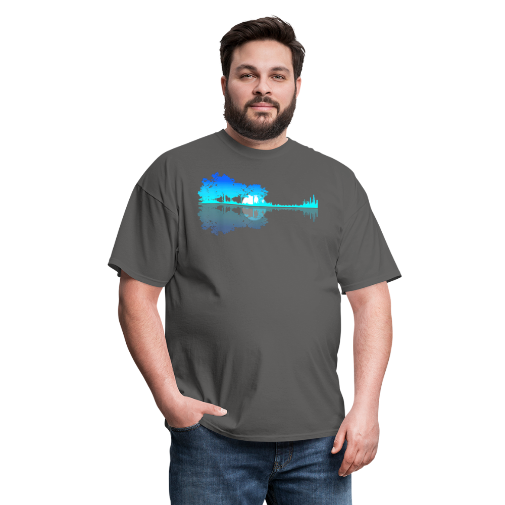 Guitar Lake Shadow Musician Graphic Tee Unisex Classic T-Shirt - charcoal
