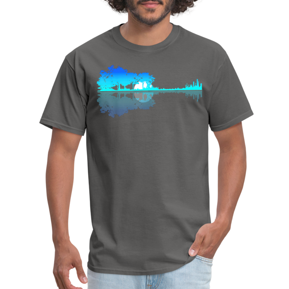 Guitar Lake Shadow Musician Graphic Tee Unisex Classic T-Shirt - charcoal
