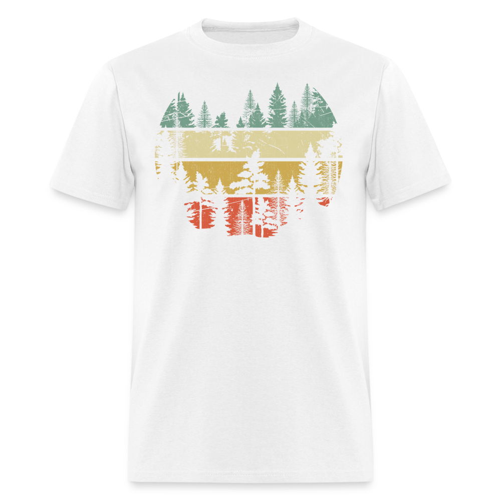 Vintage Look Wildlife Trees Outdoors Nature Retro Forest Unisex Classic T-Shirt - white