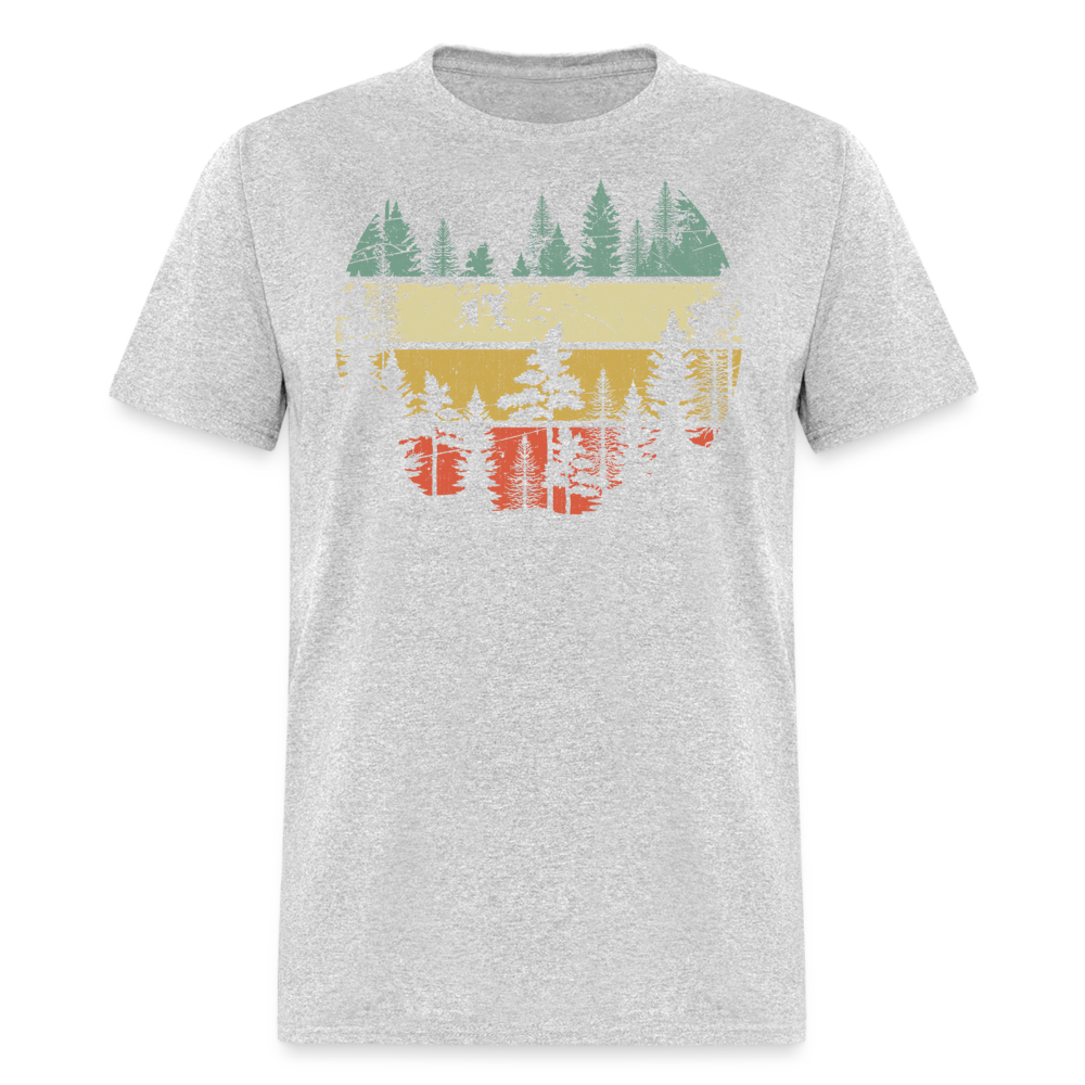 Vintage Look Wildlife Trees Outdoors Nature Retro Forest Unisex Classic T-Shirt - heather gray