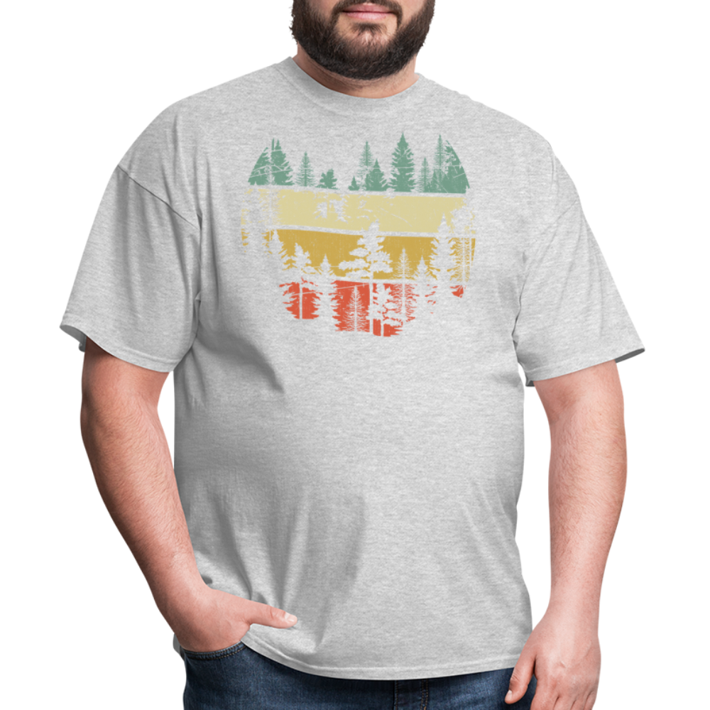 Vintage Look Wildlife Trees Outdoors Nature Retro Forest Unisex Classic T-Shirt - heather gray