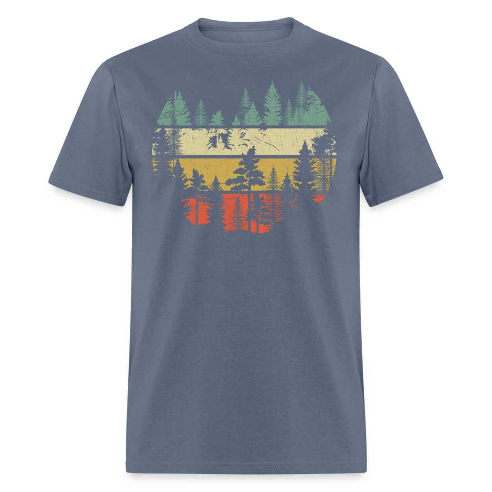 Vintage Look Wildlife Trees Outdoors Nature Retro Forest Unisex Classic T-Shirt - denim