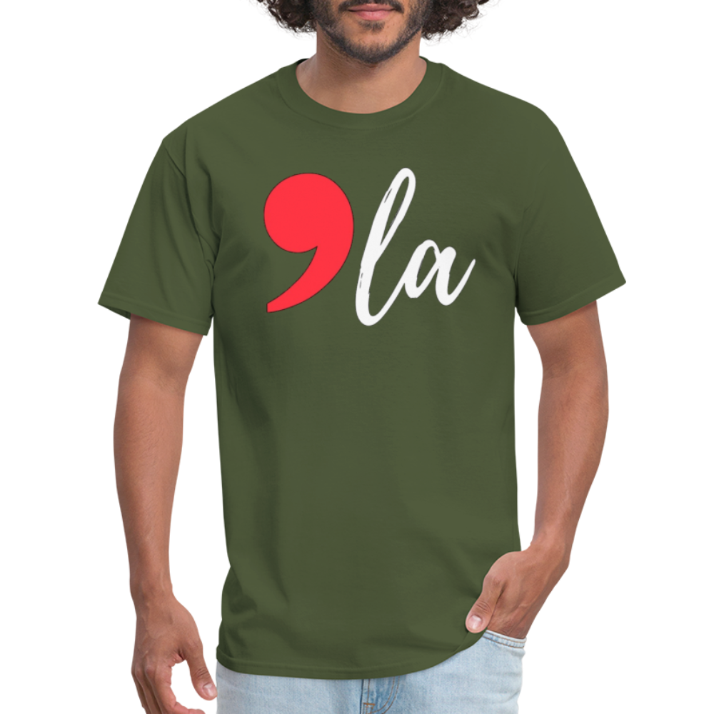 Comma La Kamala Harris 2024 President Unisex T-Shirt - military green