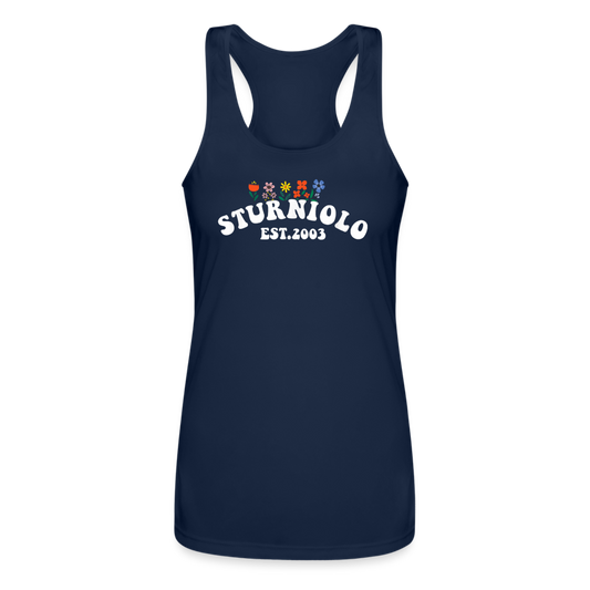 Sturniolo Triplets Women’s Performance Racerback Tank - navy