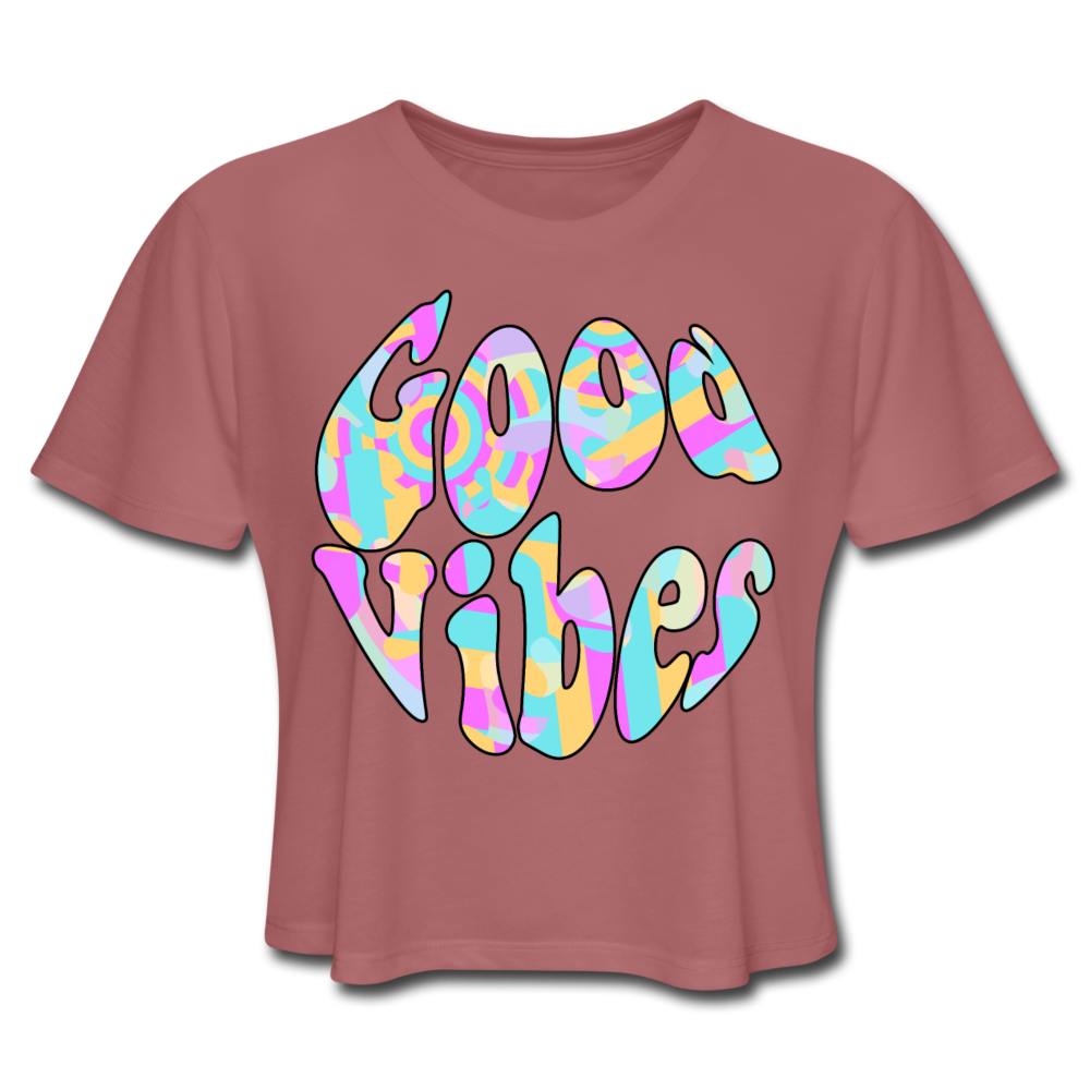 Groovy Good Vibes Women's Cropped T-Shirt
