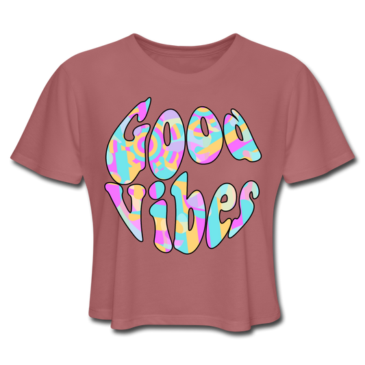Groovy Good Vibes Women's Cropped T-Shirt