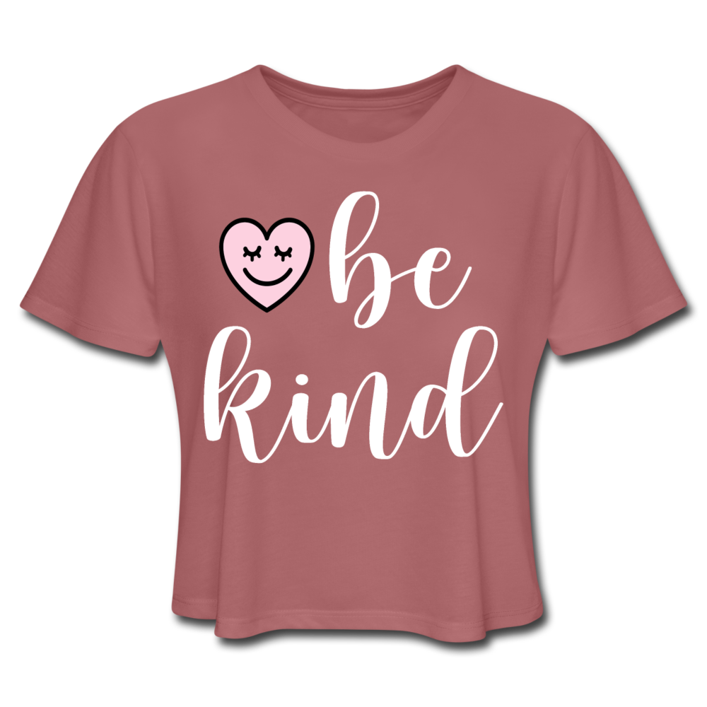 Happy Heart Be Kind Women's Cropped T-Shirt