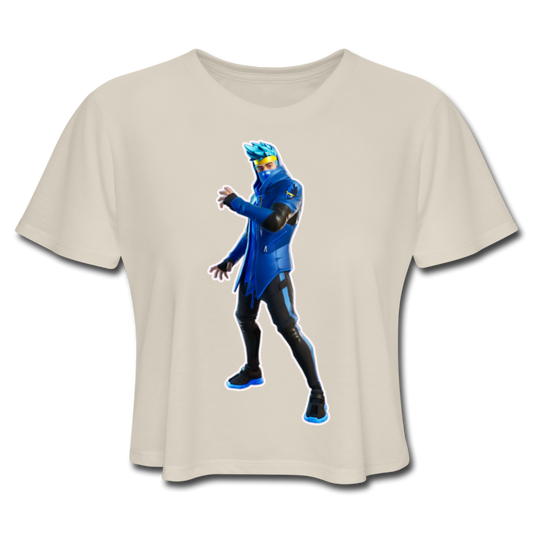 Ninja Fortnite Women's Cropped Video Game T-Shirt - dust