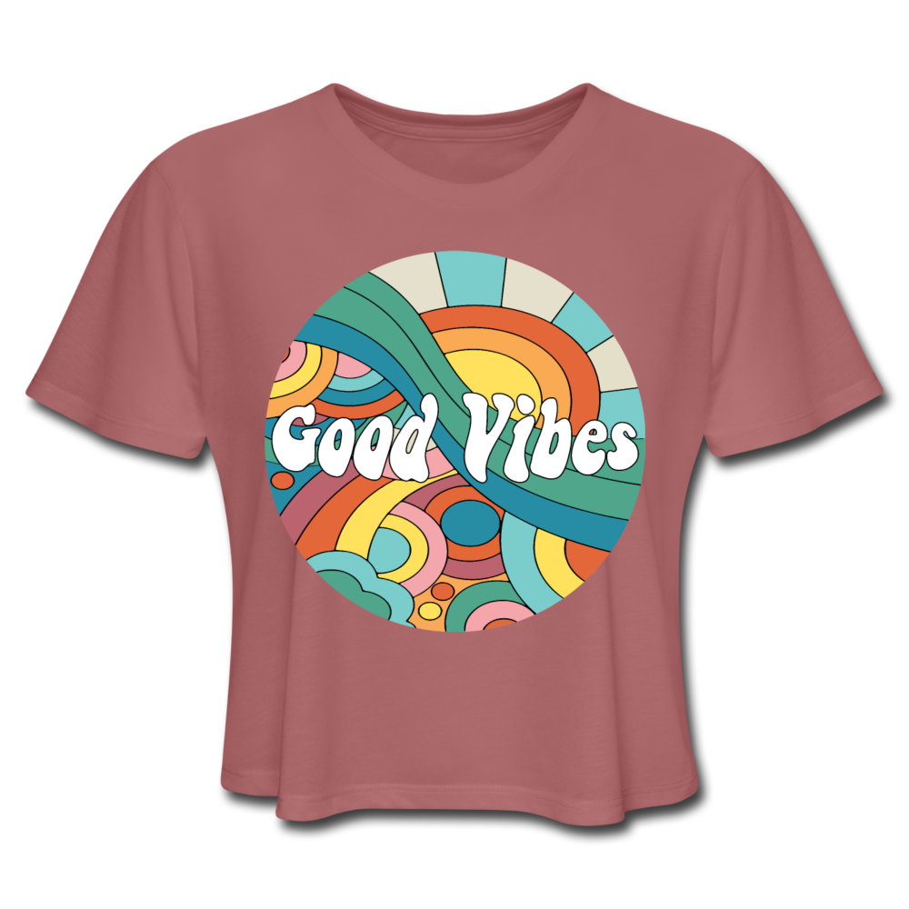 Psychedelic Good Vibes Women's Cropped T-Shirt