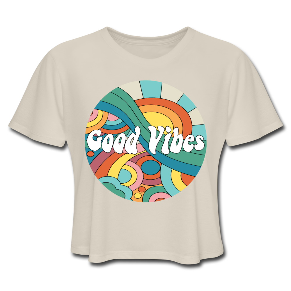 Psychedelic Good Vibes Women's Cropped T-Shirt