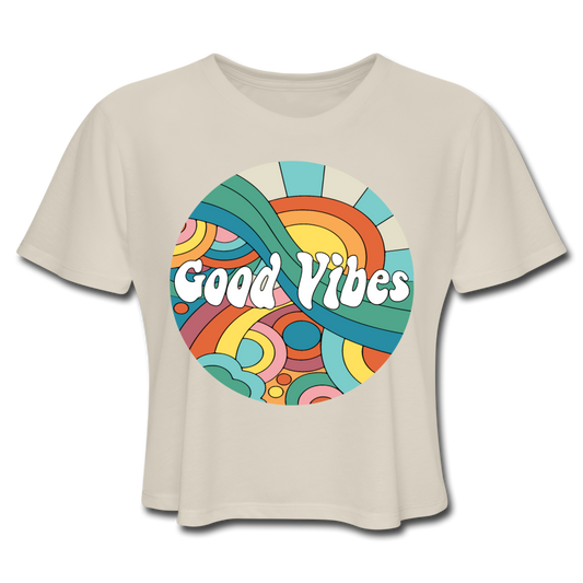 Psychedelic Good Vibes Women's Cropped T-Shirt