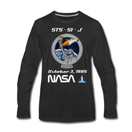 NASA Atlantis First Launch Long Sleeve - black