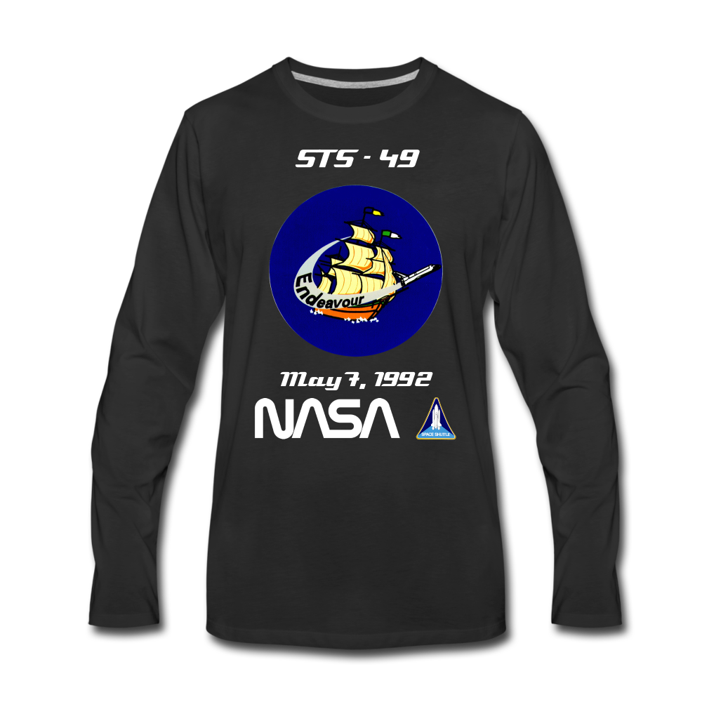 NASA Endeavor First Launch Long Sleeve - black
