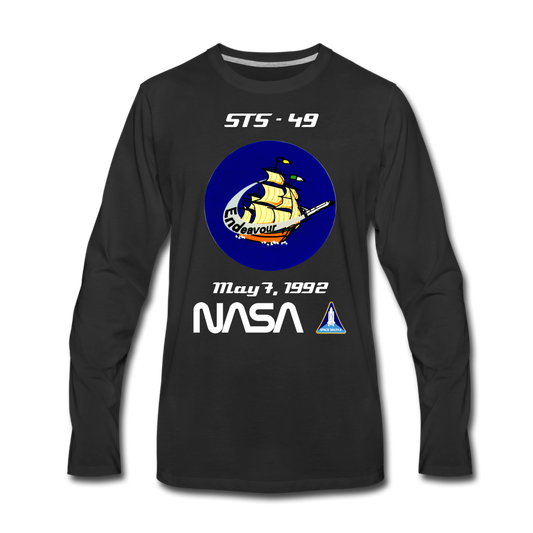 NASA Endeavor First Launch Long Sleeve - black