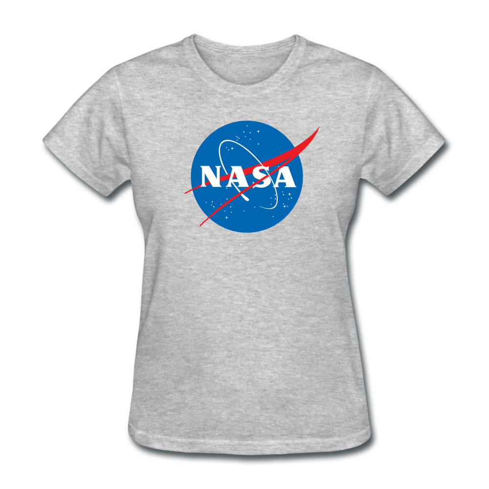 NASA Insignia Meatball Logo Women's Grey Tee - heather gray