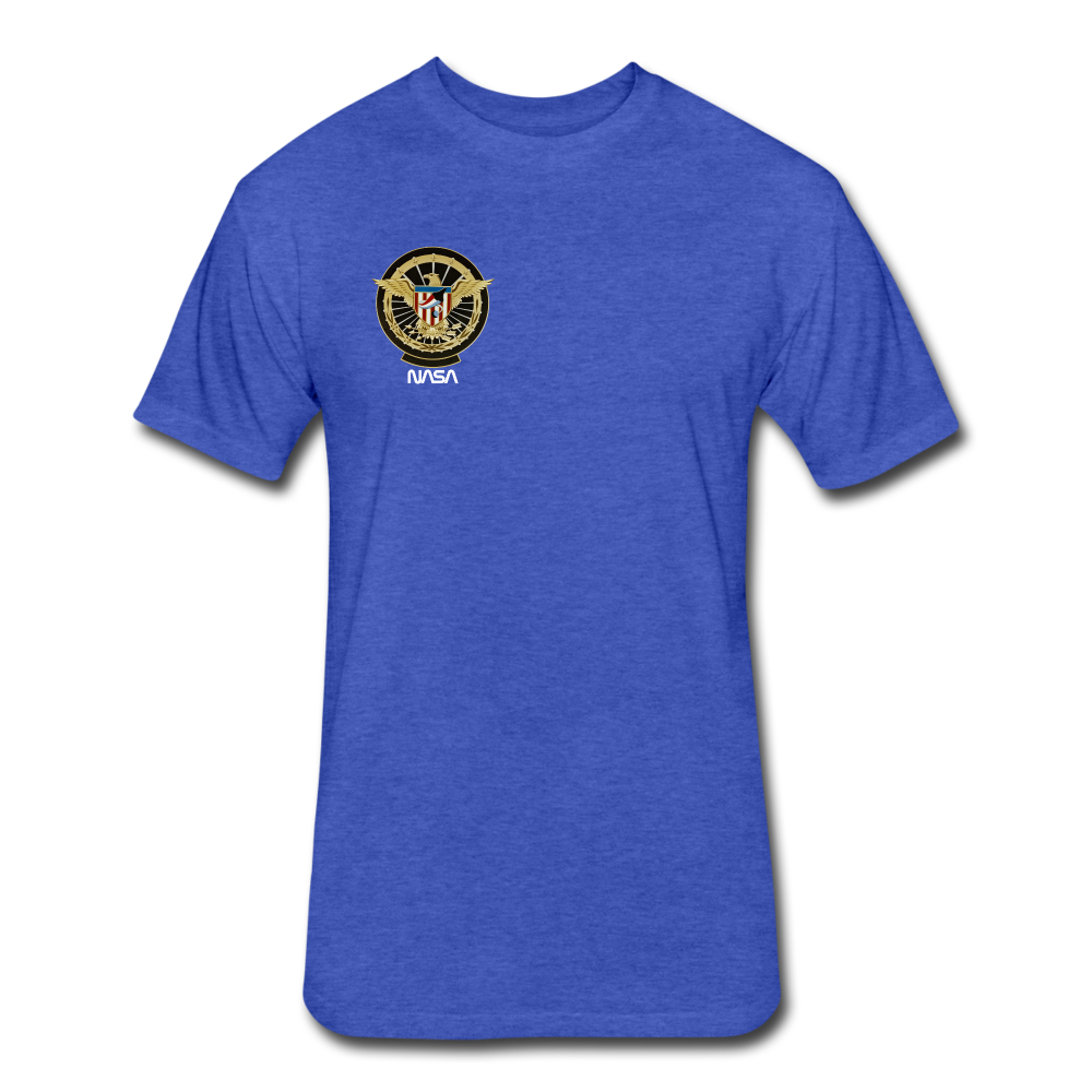 NASA Military style Fitted Cotton/Poly T-Shirt by Next Level - heather royal