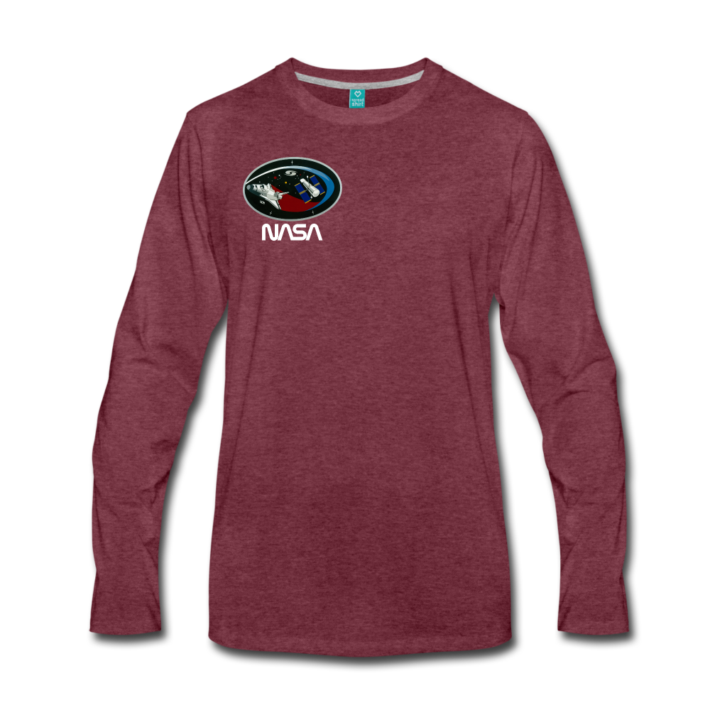 Men's Premium Long Sleeve T-Shirt - heather burgundy