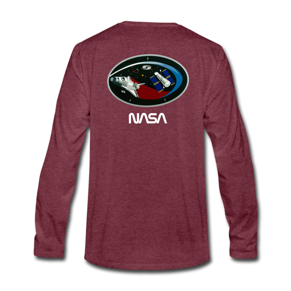 Men's Premium Long Sleeve T-Shirt - heather burgundy