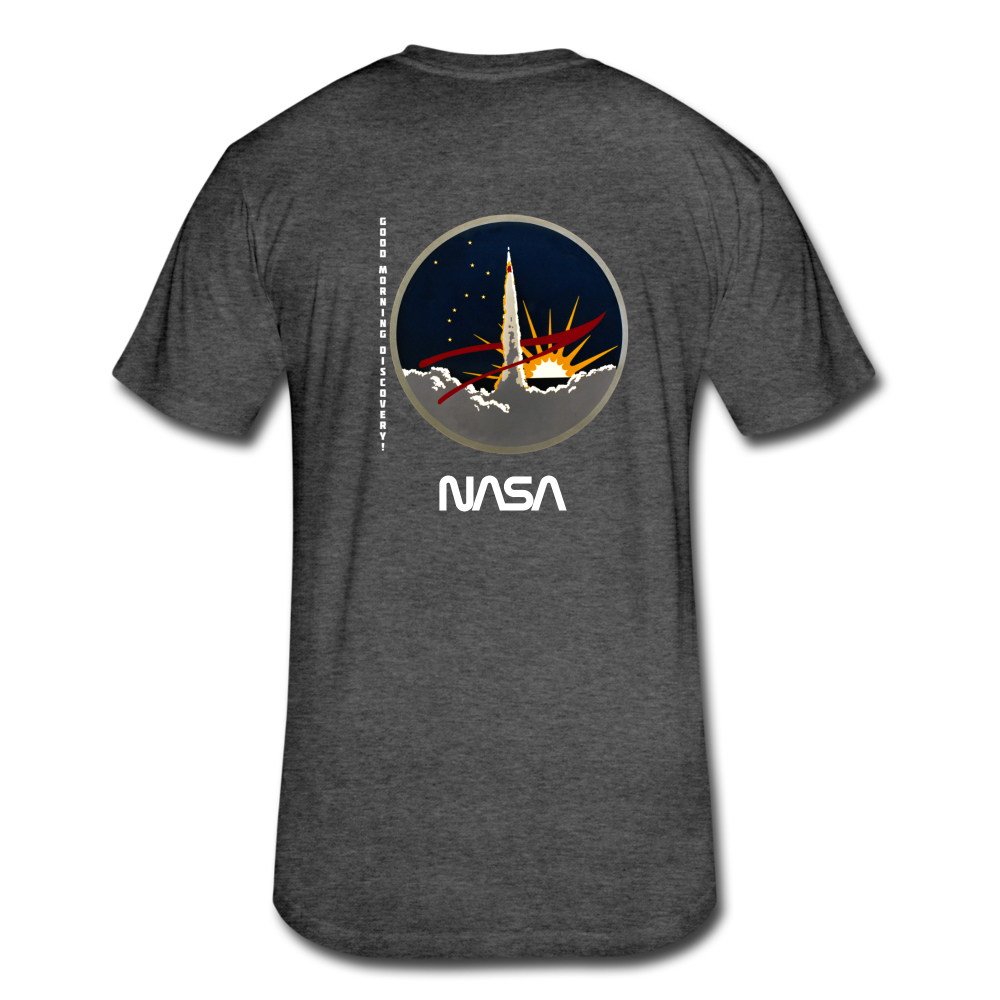 Fitted Cotton/Poly T-Shirt by Next Level - heather black