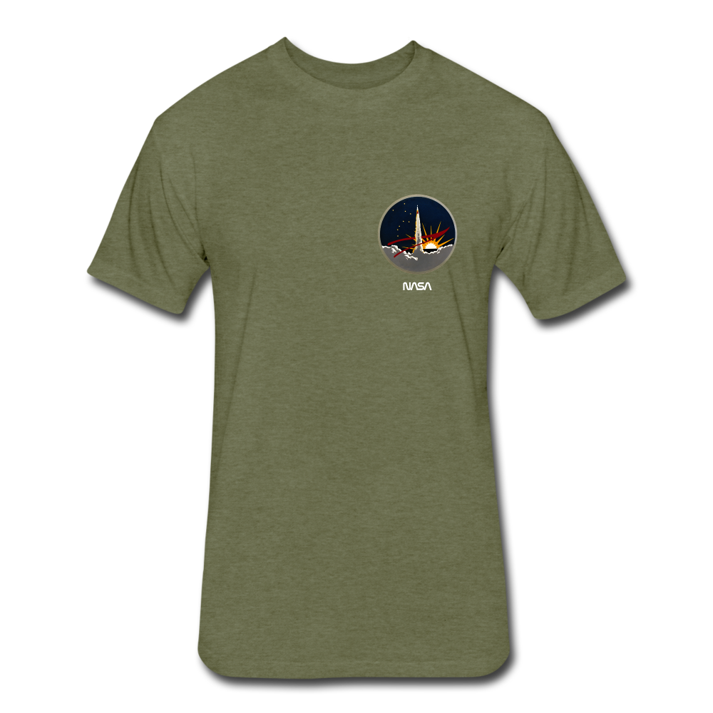 Fitted Cotton/Poly T-Shirt by Next Level - heather military green