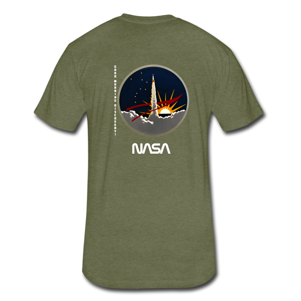 Fitted Cotton/Poly T-Shirt by Next Level - heather military green