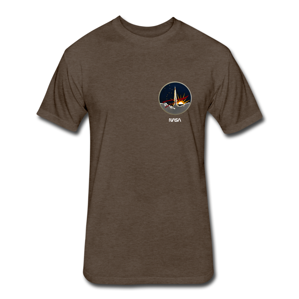 Fitted Cotton/Poly T-Shirt by Next Level - heather espresso