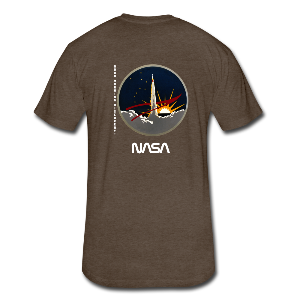 Fitted Cotton/Poly T-Shirt by Next Level - heather espresso