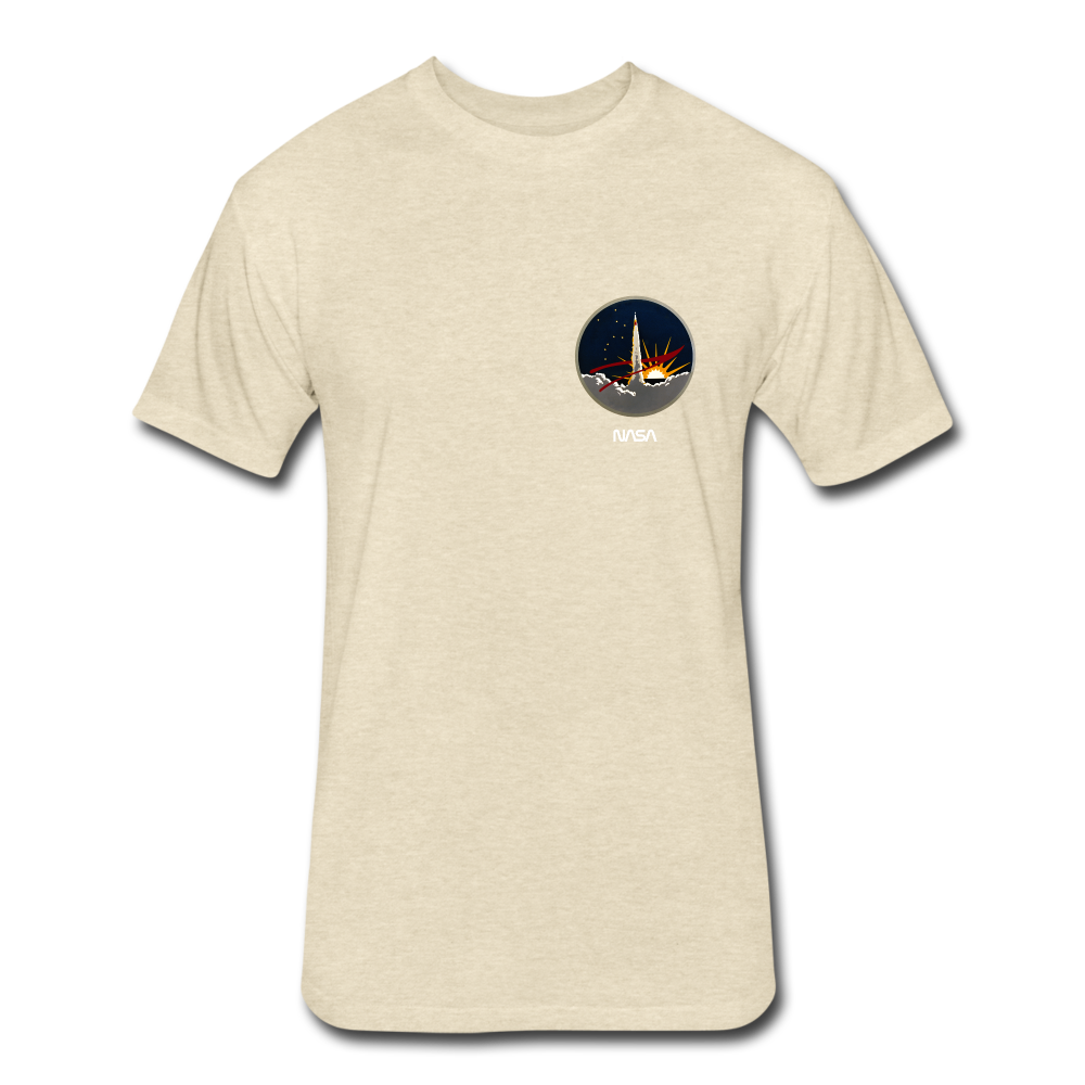 Fitted Cotton/Poly T-Shirt by Next Level - heather cream