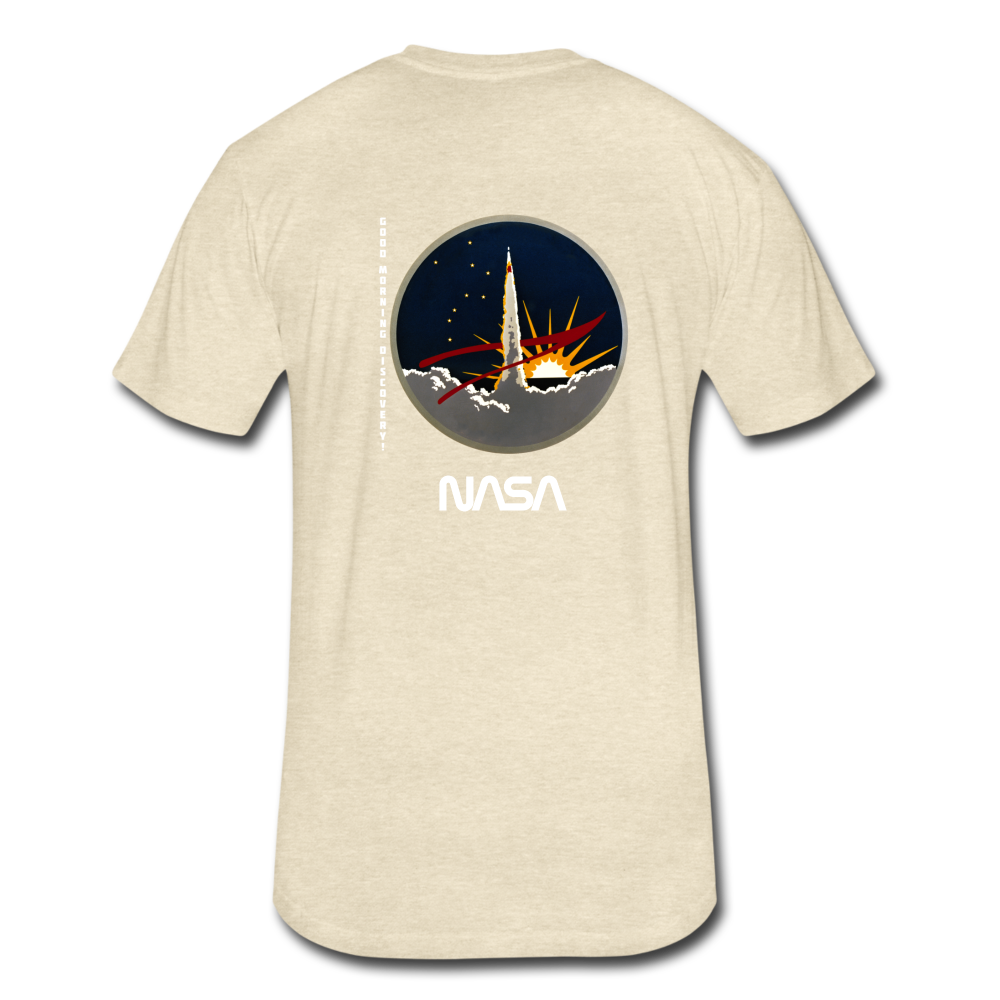 Fitted Cotton/Poly T-Shirt by Next Level - heather cream