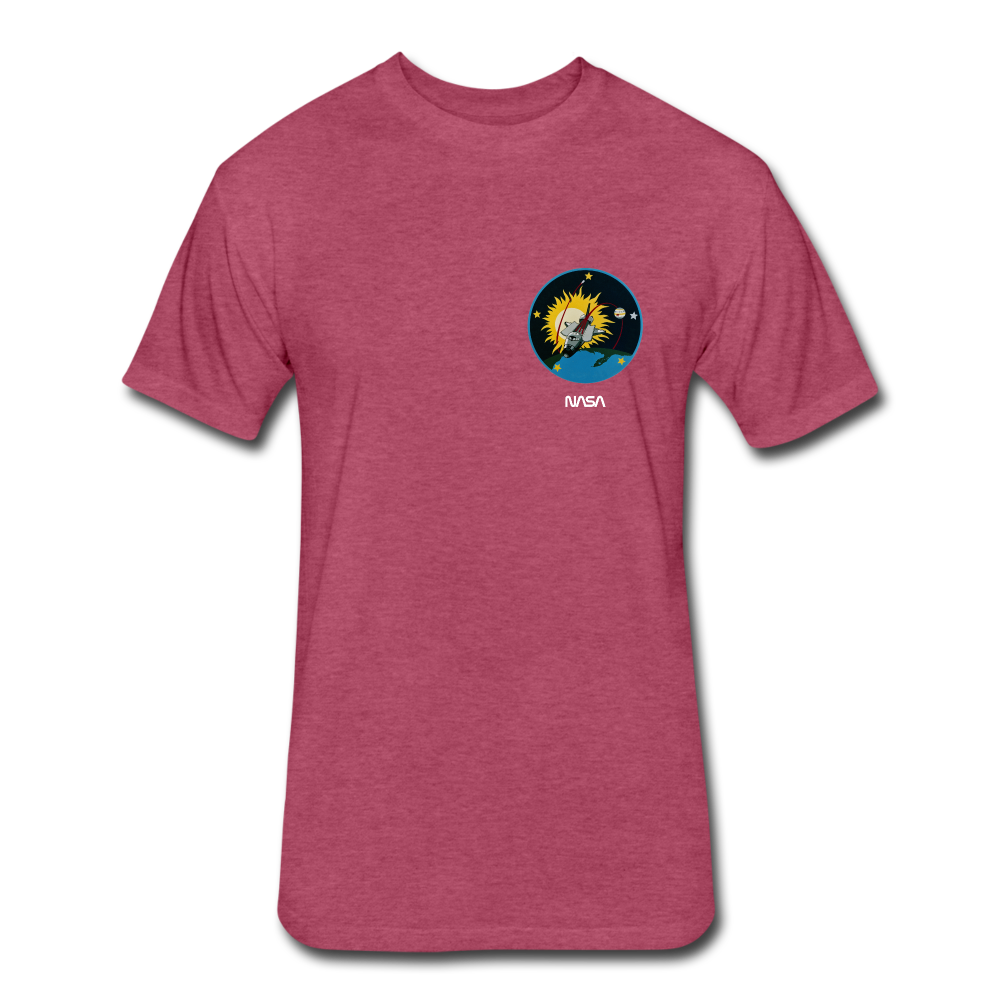 Fitted Cotton/Poly T-Shirt by Next Level - heather burgundy