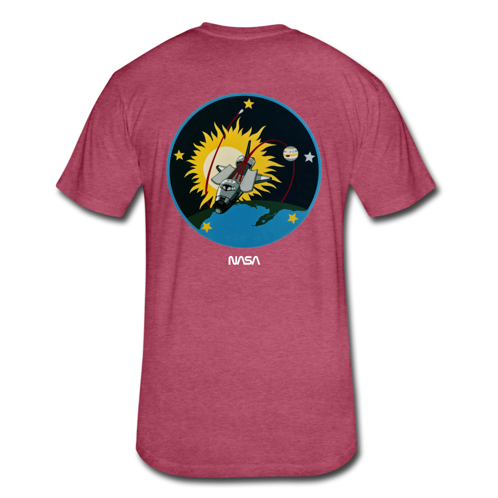 Fitted Cotton/Poly T-Shirt by Next Level - heather burgundy