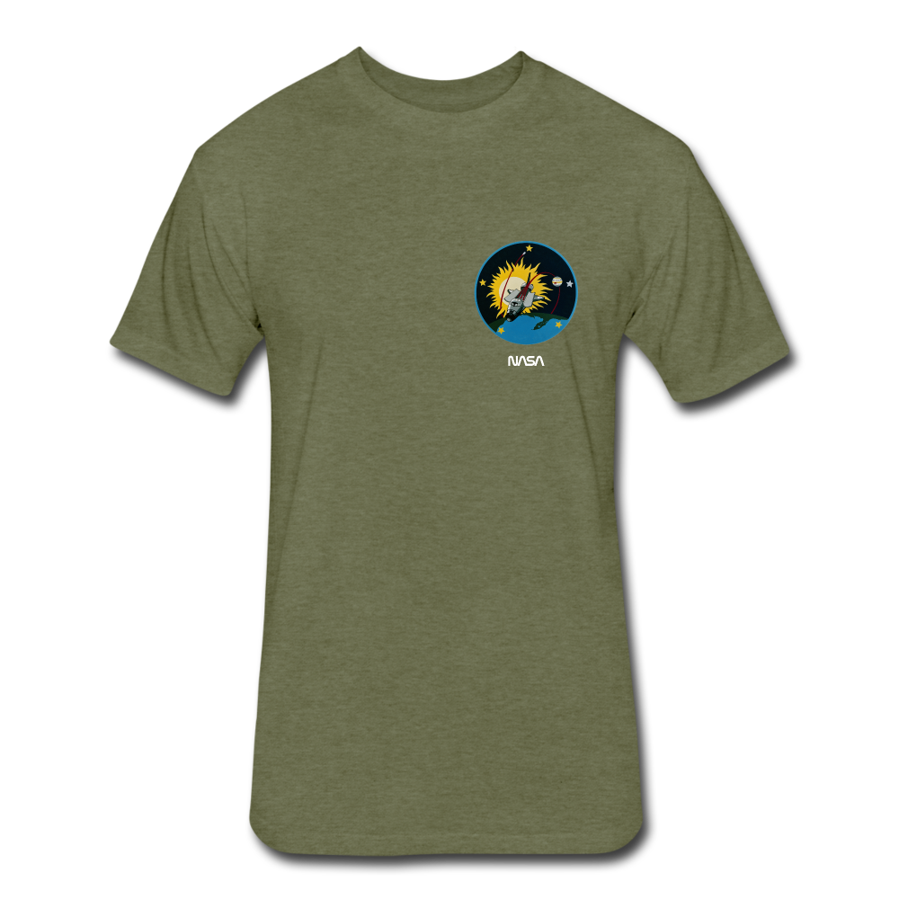Fitted Cotton/Poly T-Shirt by Next Level - heather military green