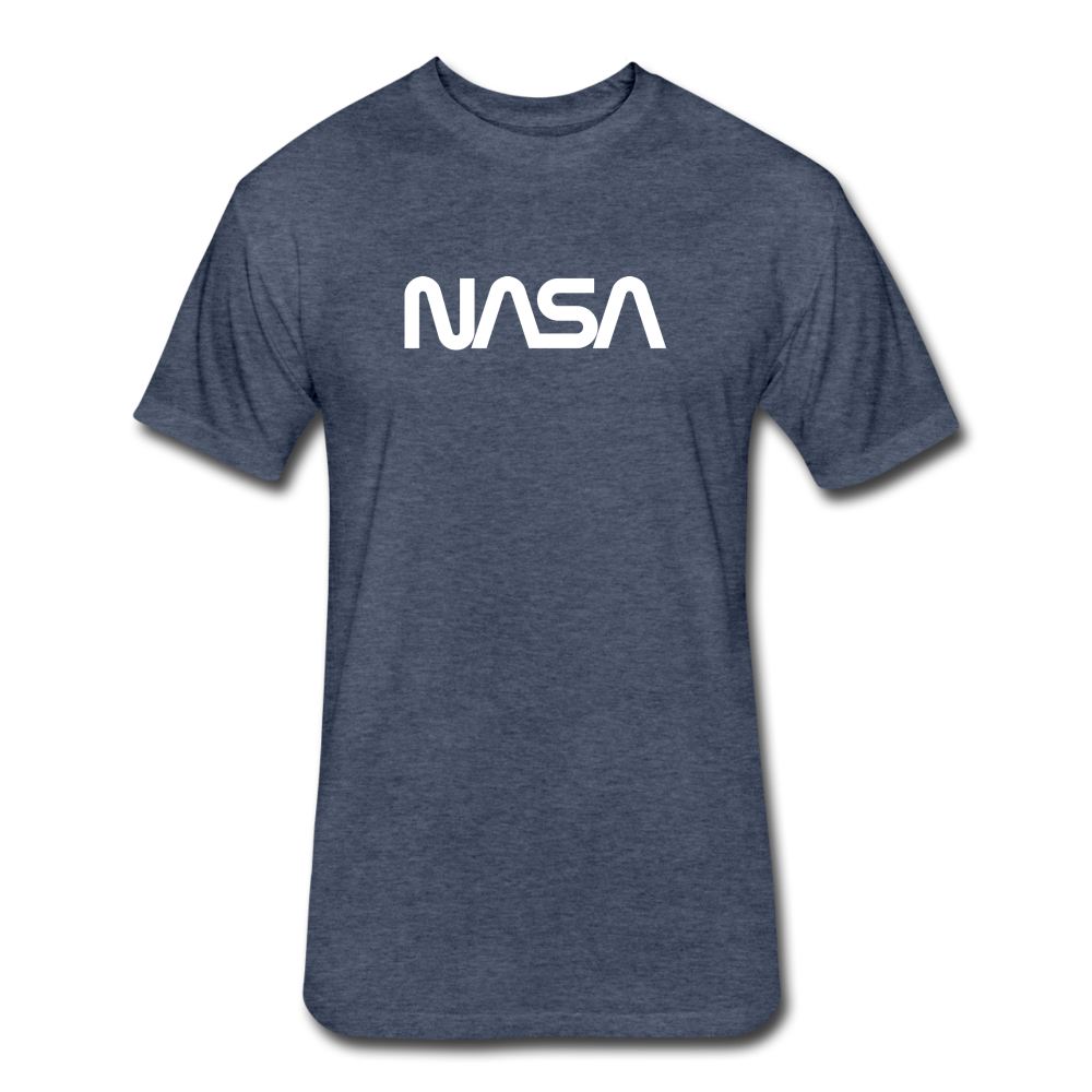 Fitted Cotton/Poly T-Shirt by Next Level - heather navy