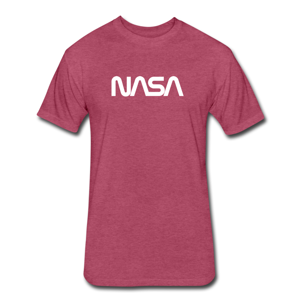 Fitted Cotton/Poly T-Shirt by Next Level - heather burgundy
