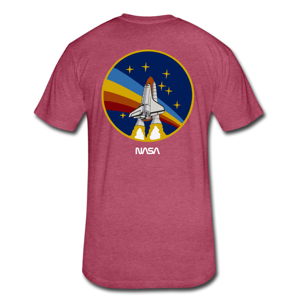 Fitted Cotton/Poly T-Shirt by Next Level - heather burgundy