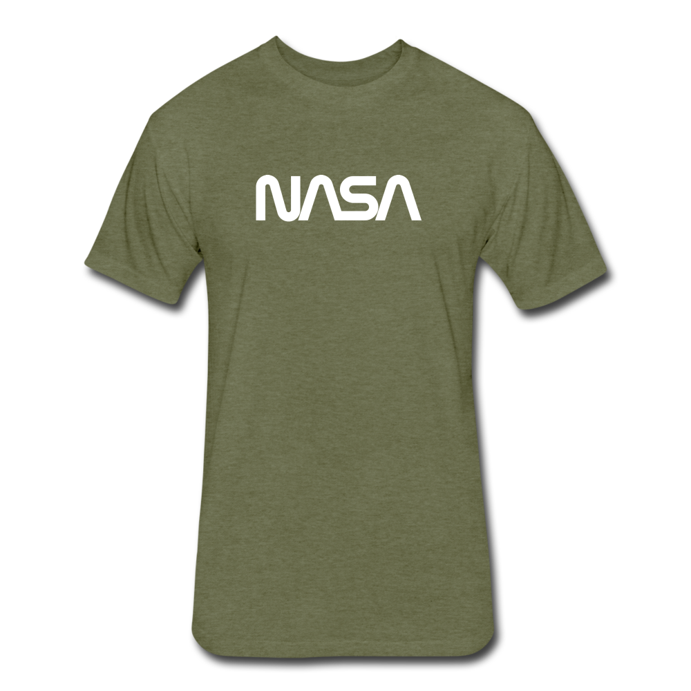 Fitted Cotton/Poly T-Shirt by Next Level - heather military green