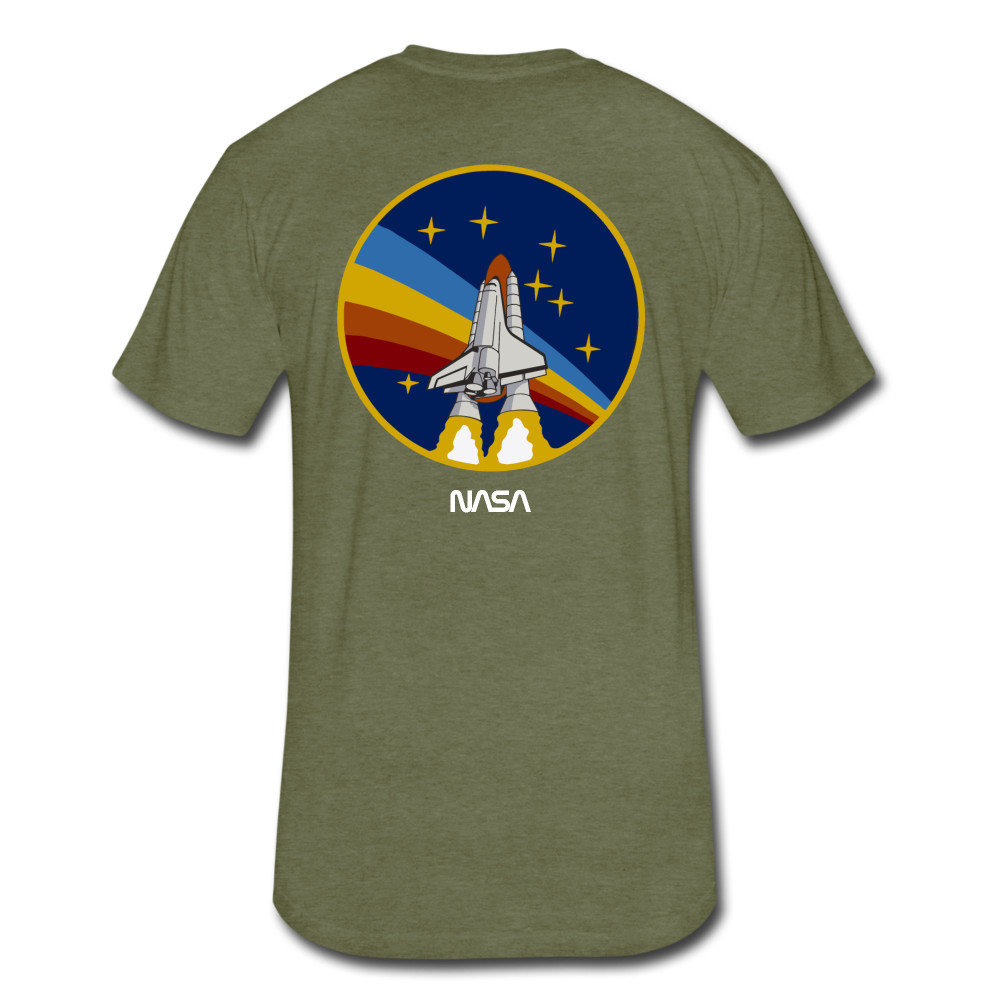 Fitted Cotton/Poly T-Shirt by Next Level - heather military green