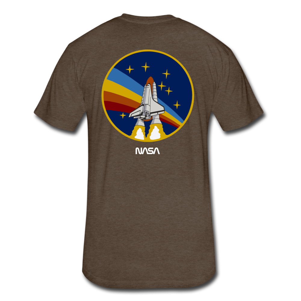 Fitted Cotton/Poly T-Shirt by Next Level - heather espresso